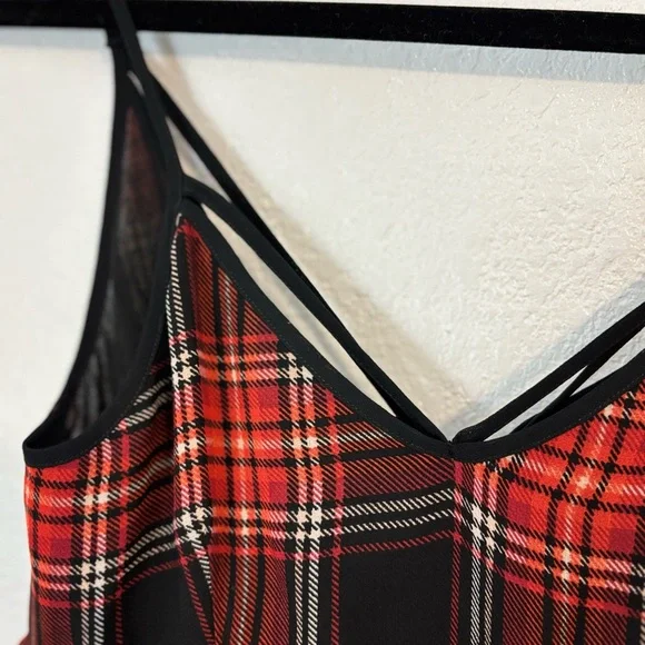 Women’s BCBG Black And Red Plaid Slip Dress Size 2 NWT - Picture 3 of 10